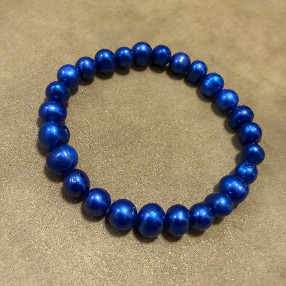 Blue Pearl Beaded Bracelet